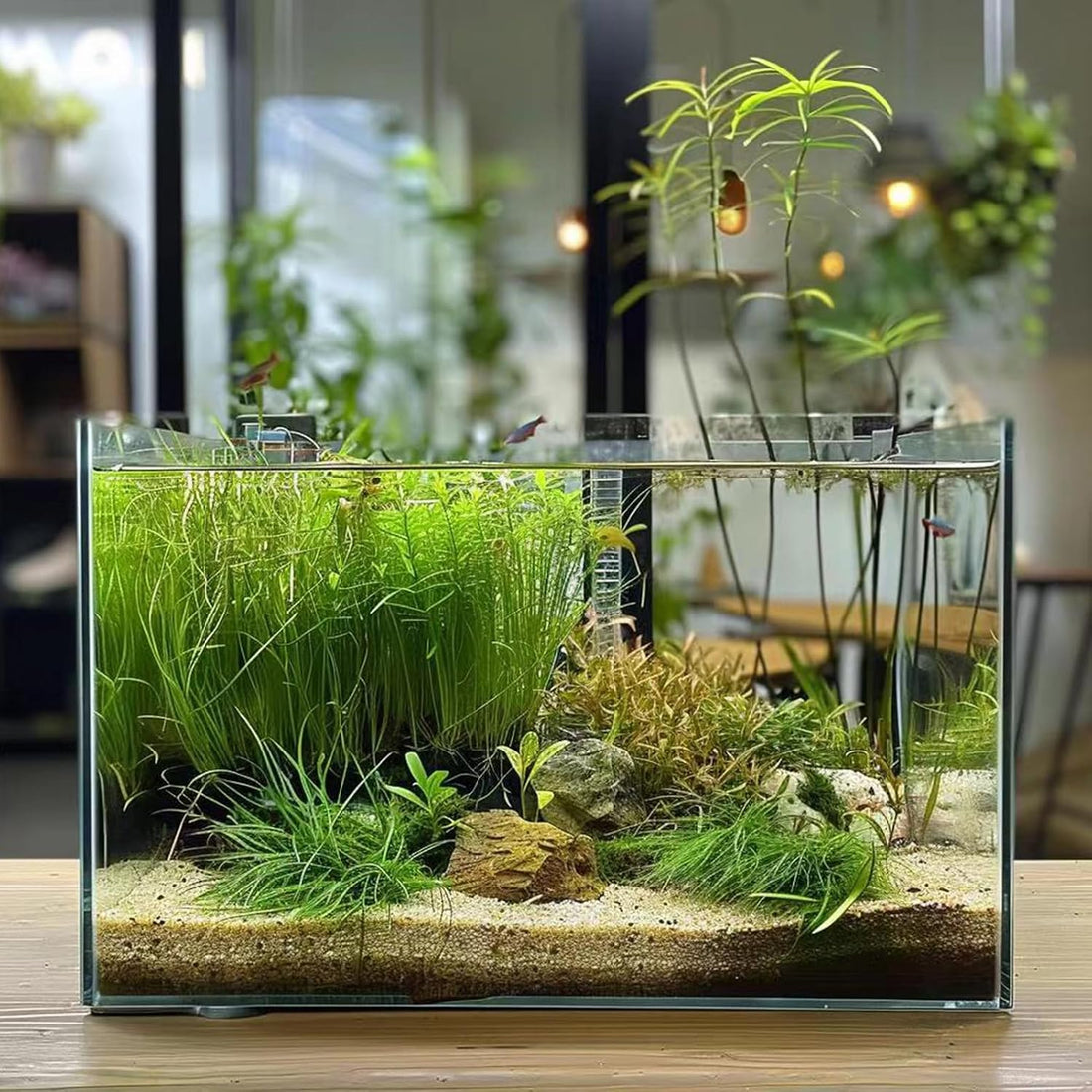 Vimvins 3 Gallon Glass Fish Tank