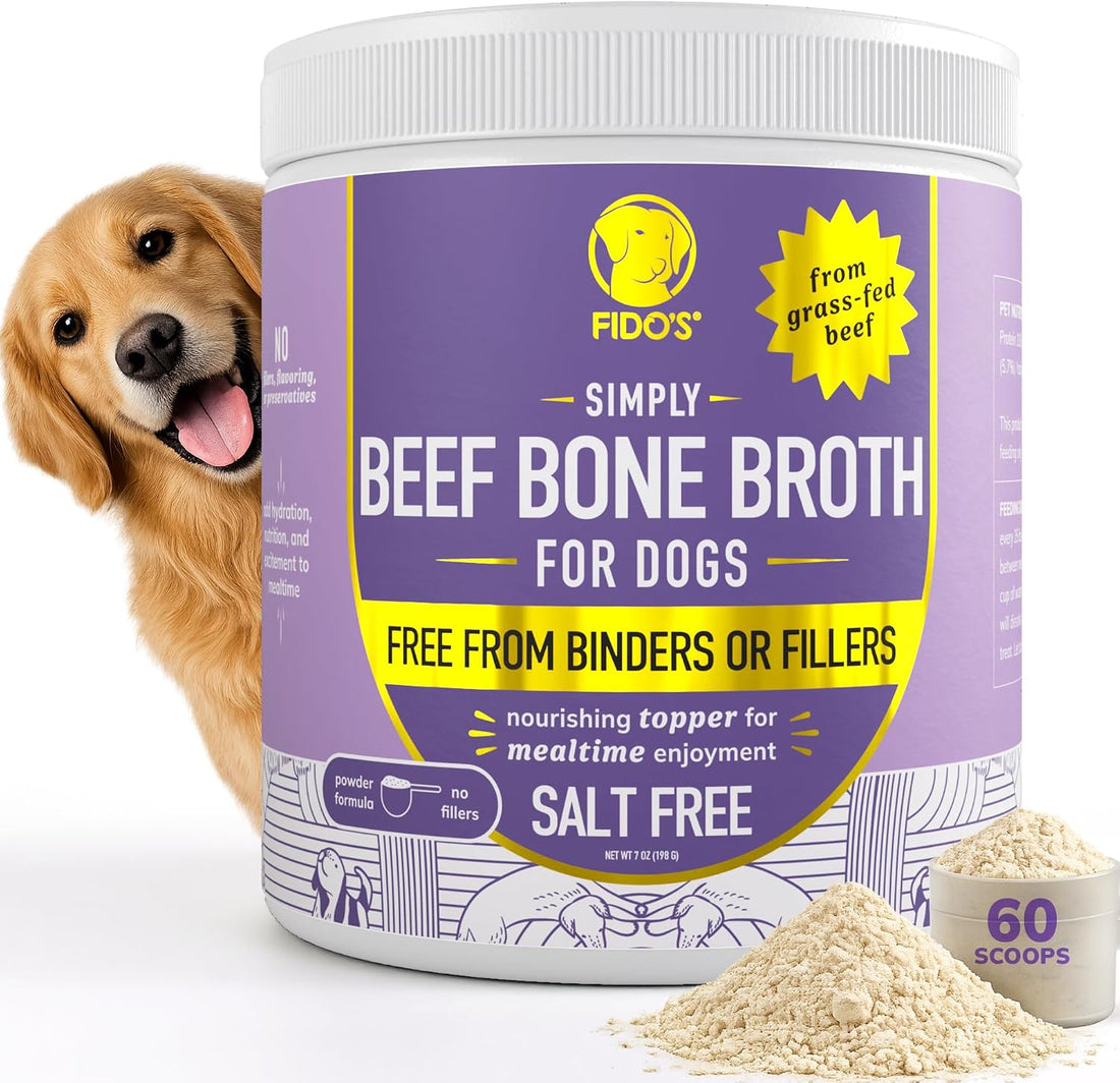 Fido's Grass-Fed Beef Bone Broth for Dogs 7oz with 94% Protein