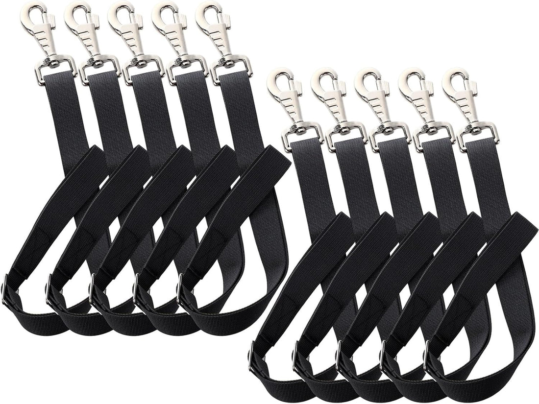 10 Pcs Horse Bucket Strap Hangers, Adjustable 20 to 31 in