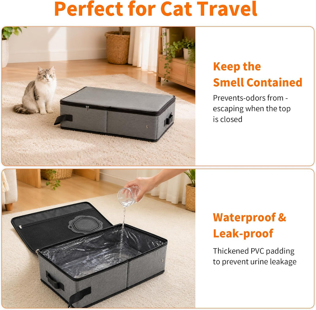 Aokeyee Portable Travel Litter Box for Cats