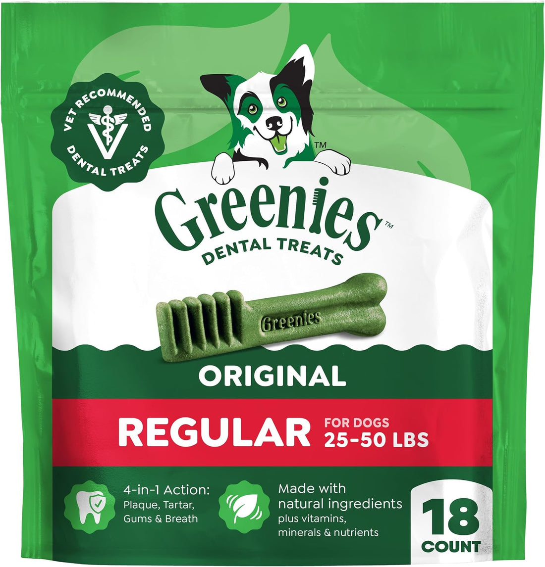 Greenies Veterinarian-Recommended Adult Natural Dental Dog Treats