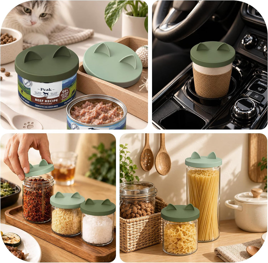 OHMO 2 Pack Pet Food Can Lids