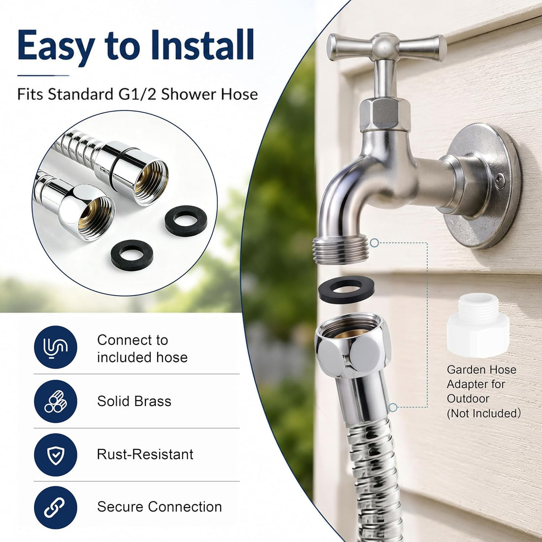 3 Mode Dog Shower Attachment with Pause Mode