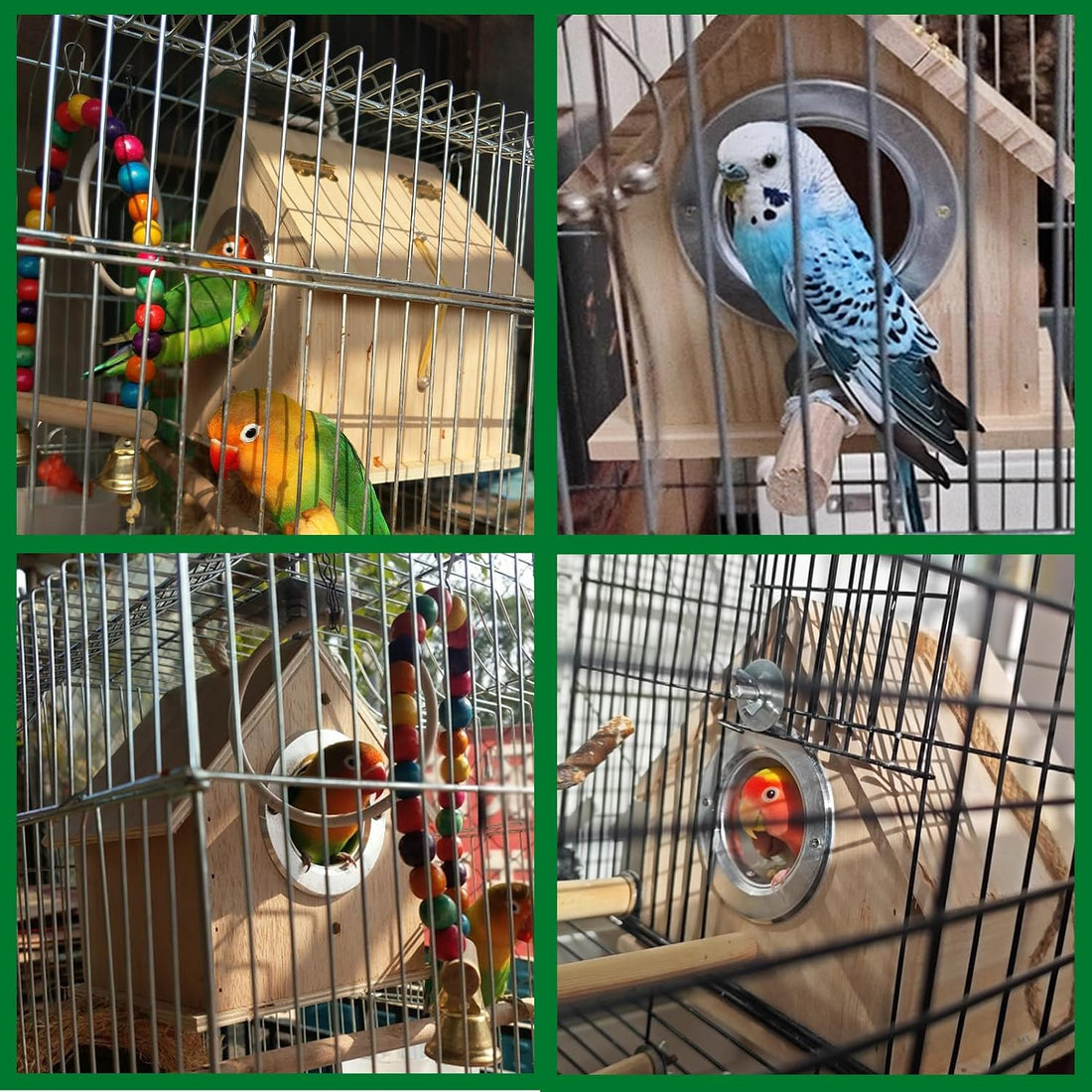 kathson Parakeet Nesting Box,Bird Nest House,Parrots Breeding Mating