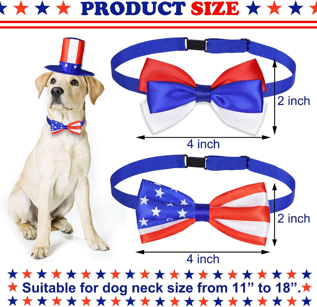 GOYOSWA 3 PCS Dog 4th of July Outfit