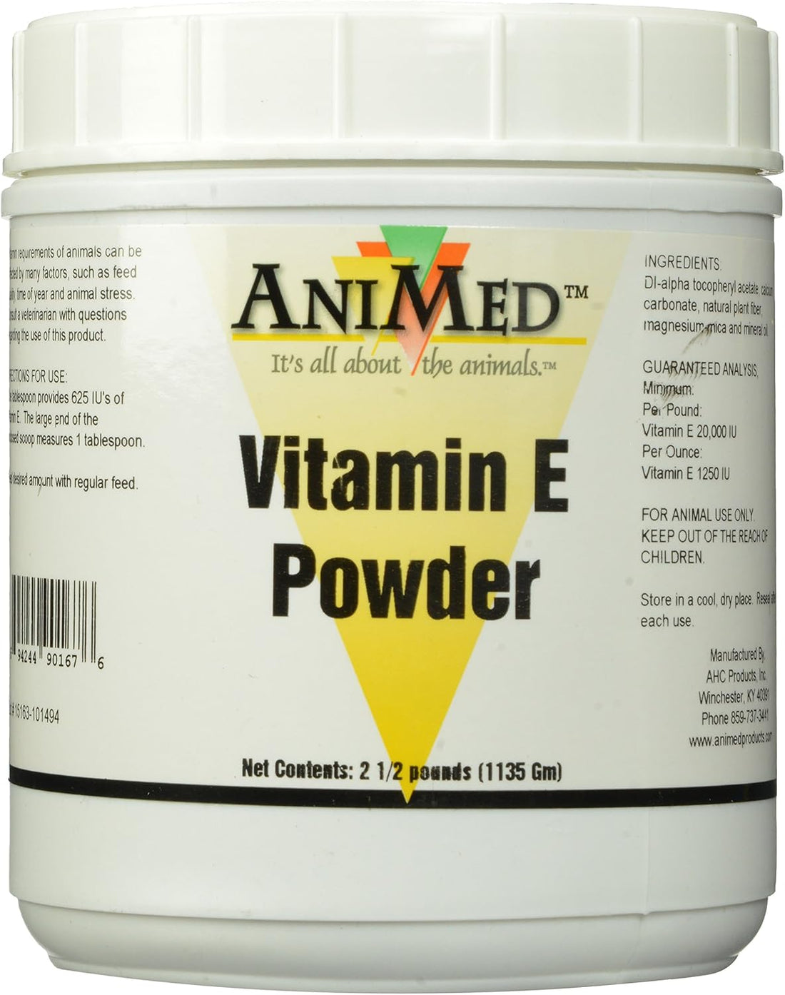 AniMed Vitamin E Powder Supplement for Horses, 2.5-Pound
