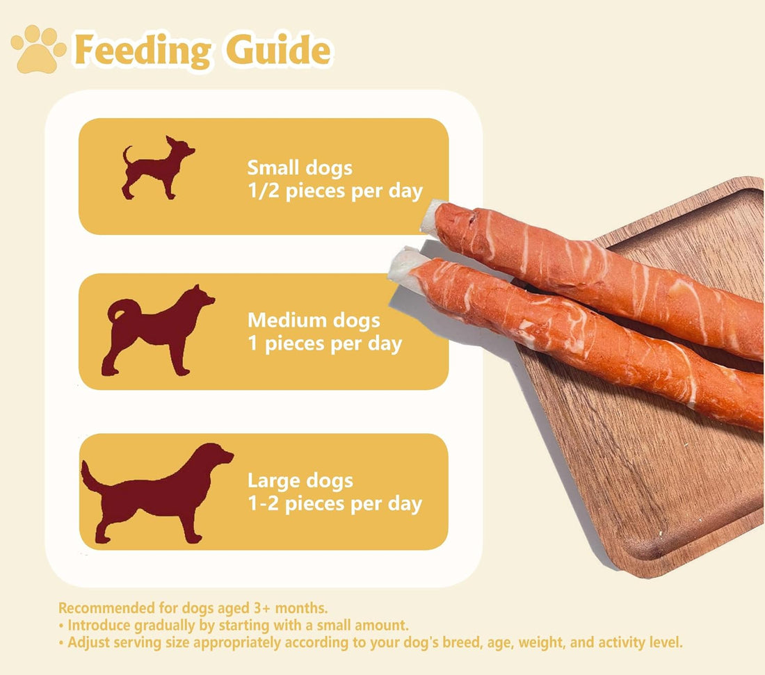 9 in Salmon Wrapped Rawhide Rolls, 160g, Long Lasting Chews for Dog