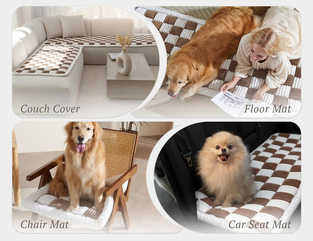 Checkered Couch Cover, Couch Covers For Dogs Washable Non-Slip
