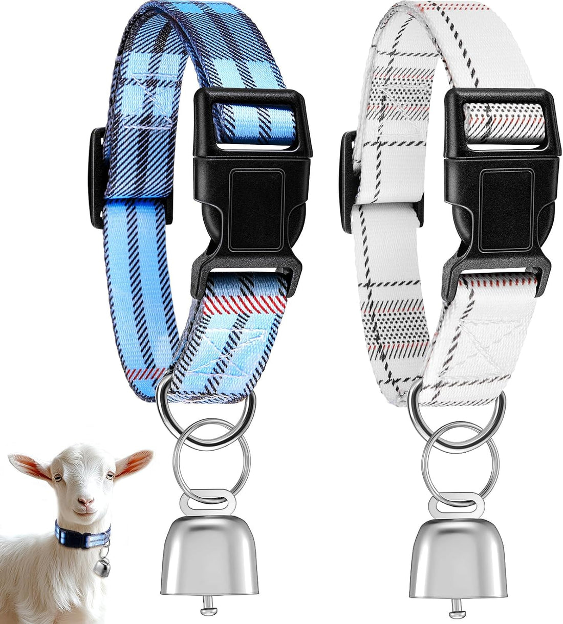 2 Pack Goat Collars with Bells