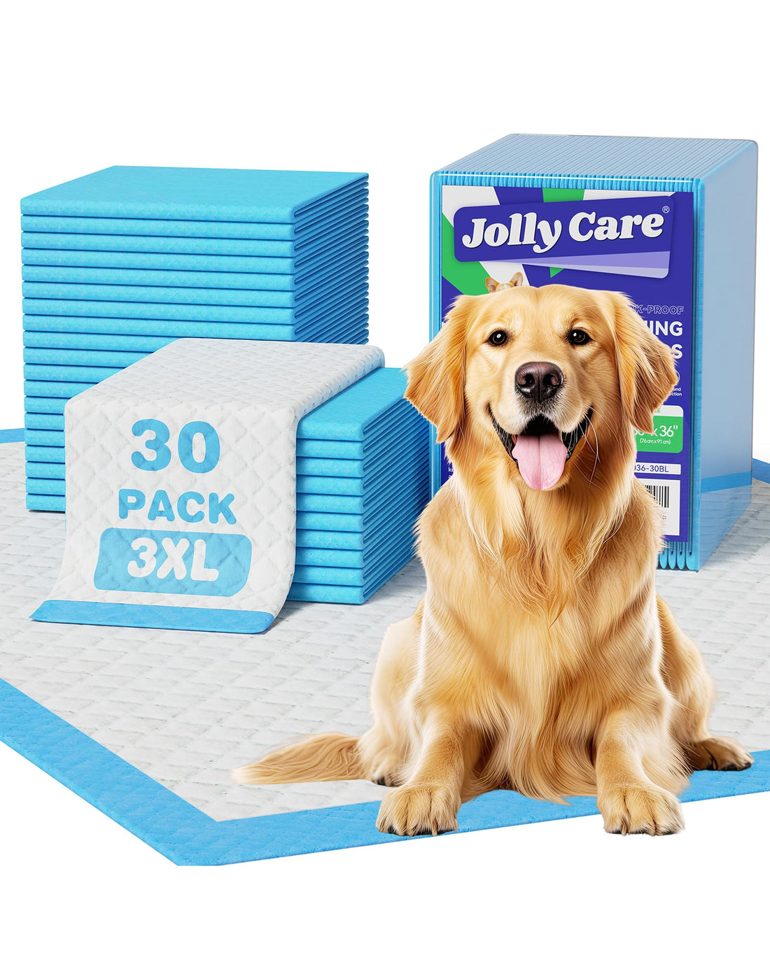 30 Count-36" x 36" XXXL Pee Pads for Dogs, Extra Large Puppy Pads