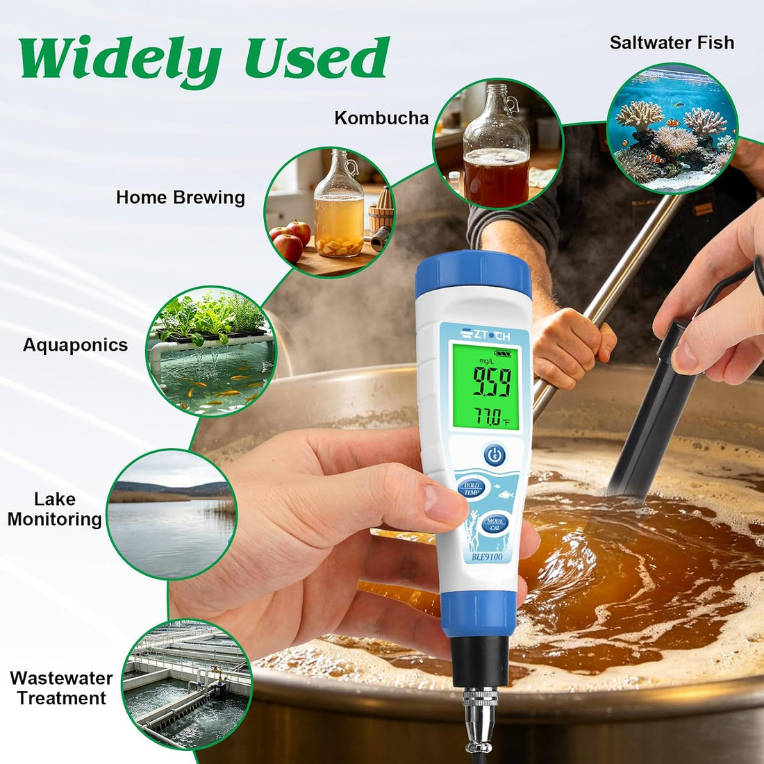Dissolved Oxygen Meter Pond Oxygen Meter Water, Aquarium Do Meter