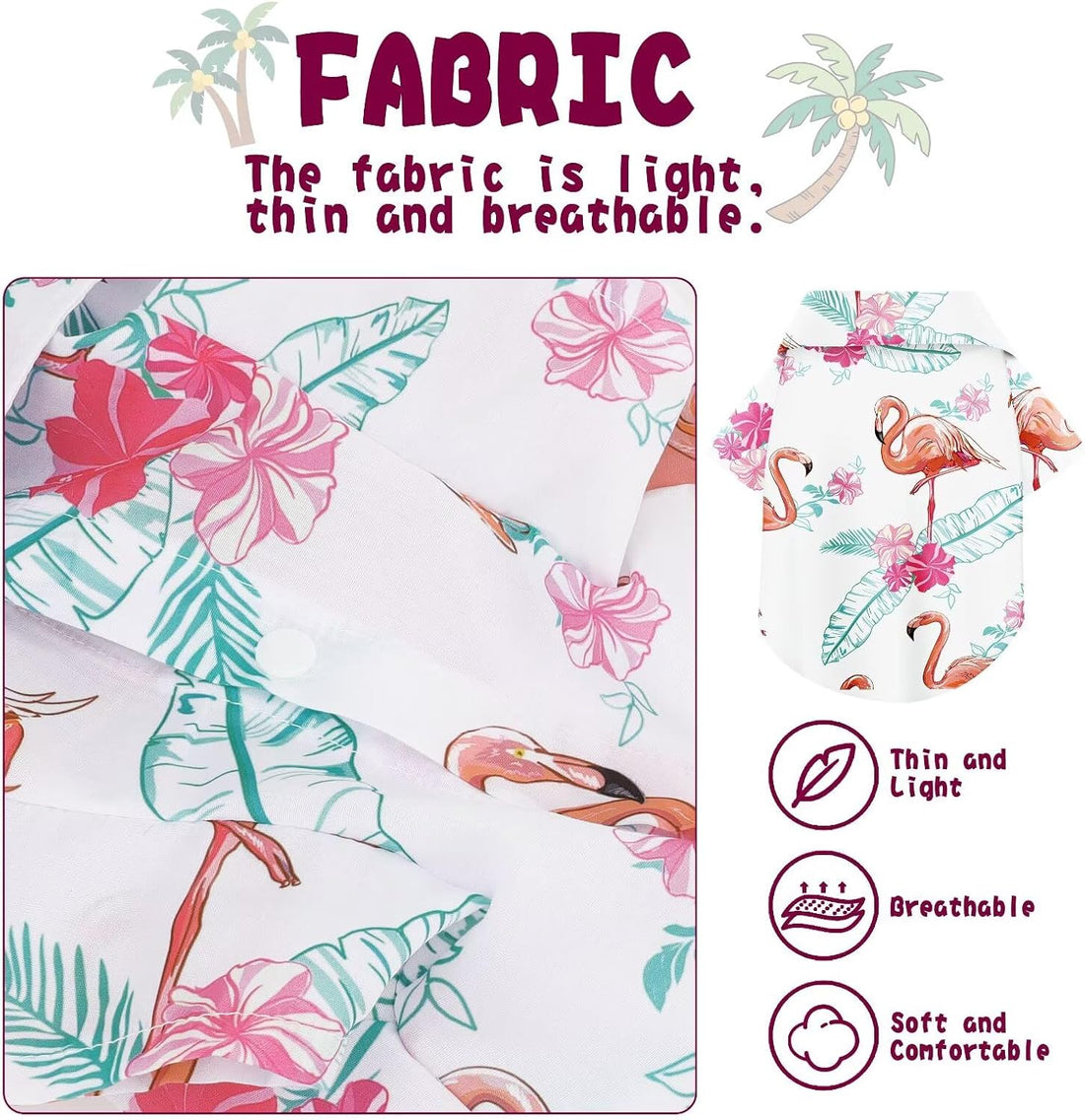 Hawaiian Dog Shirt – Lightweight and Breathable Summer T-Shirt