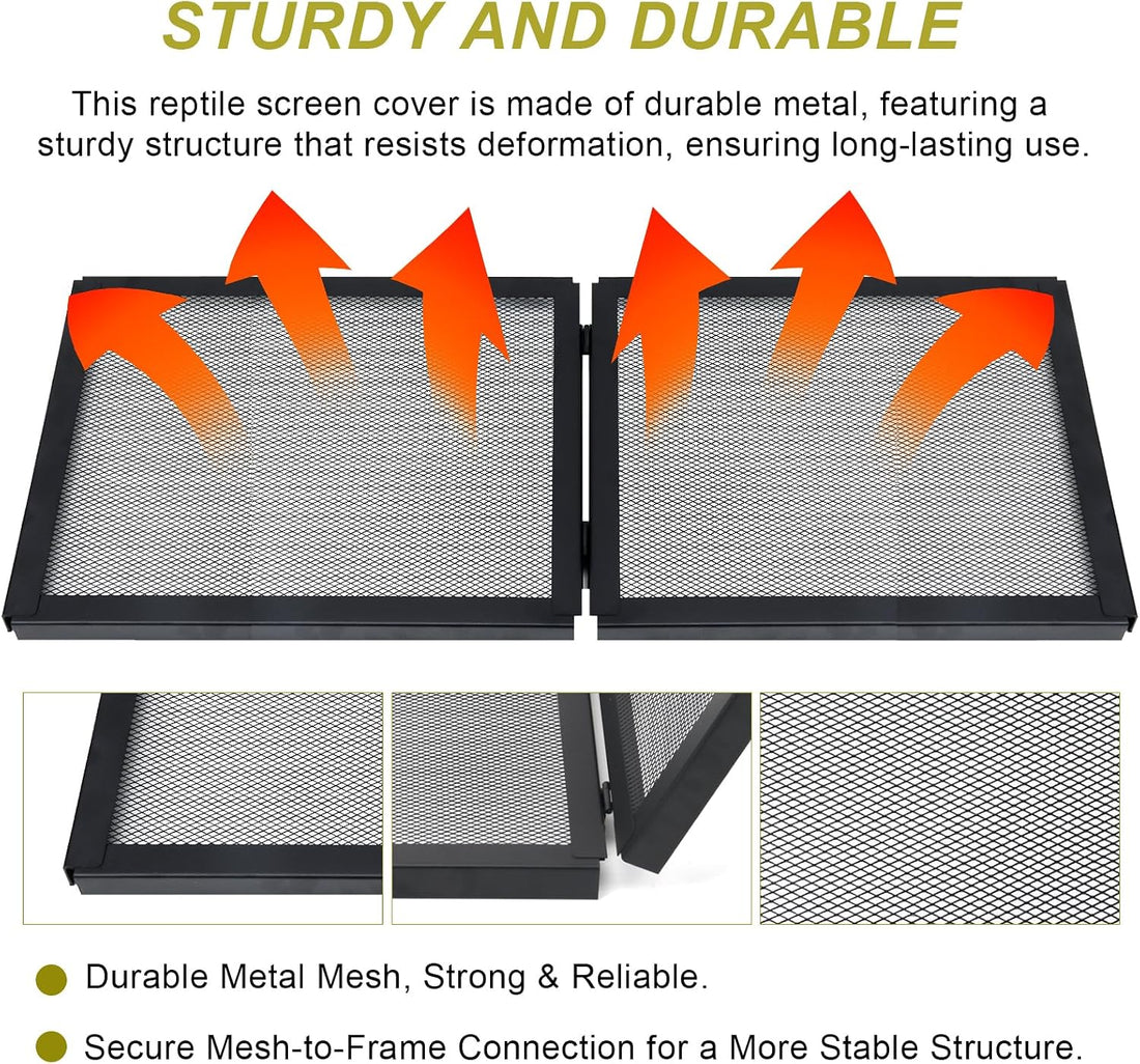 Hinged Screen Cover, Aquarium Lid for 20 Long/29 /37 Gallon Fish Tank