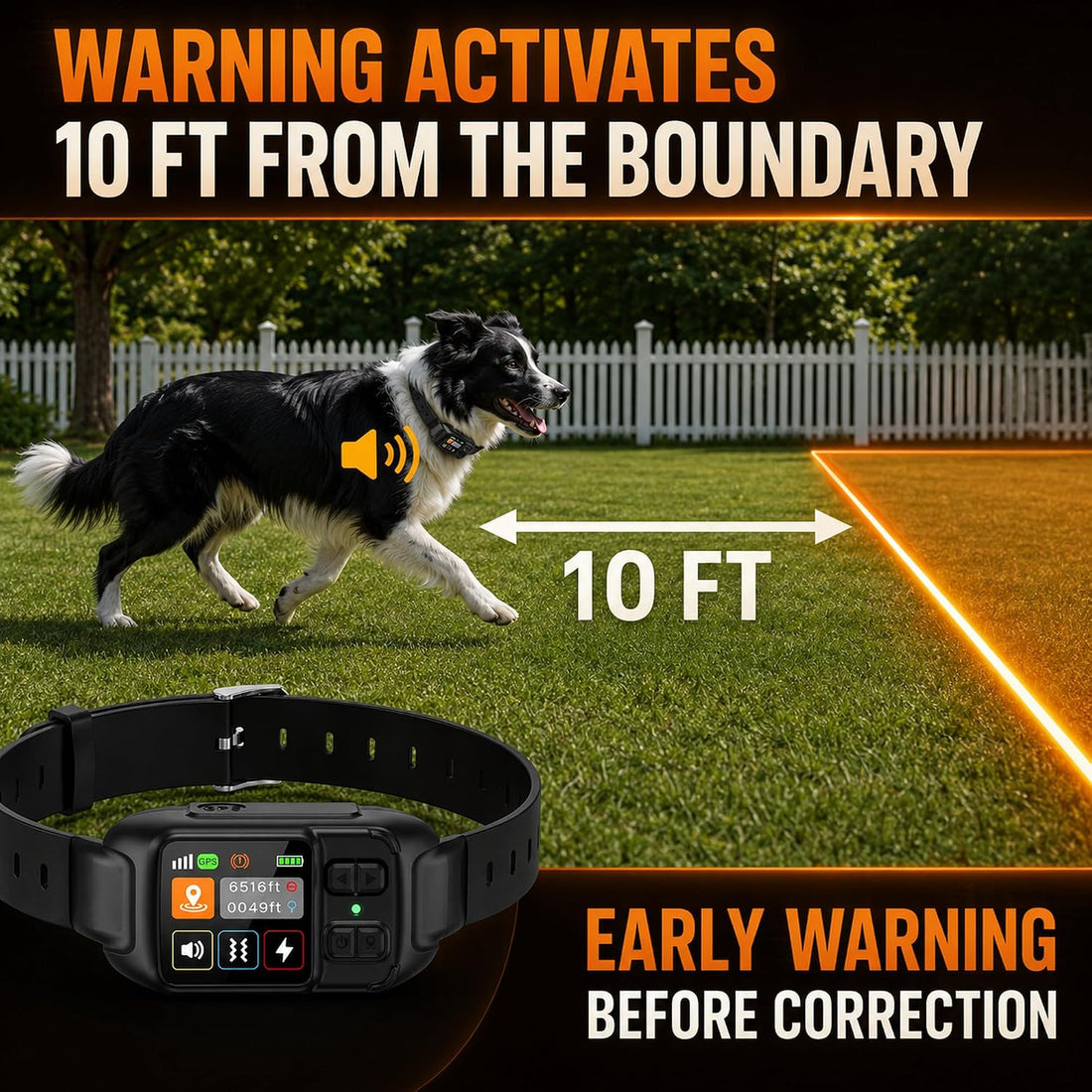 RPZ GPS Dog Collar Fence System, Wireless Dog Fence System