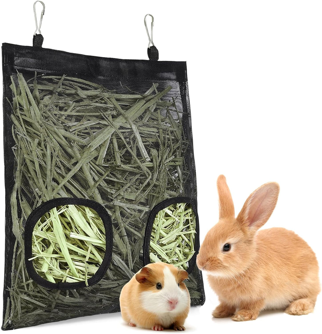 Mesh Guinea Pig Hay Feeder Bag for Guinea Pigs Rabbits Chinchillas