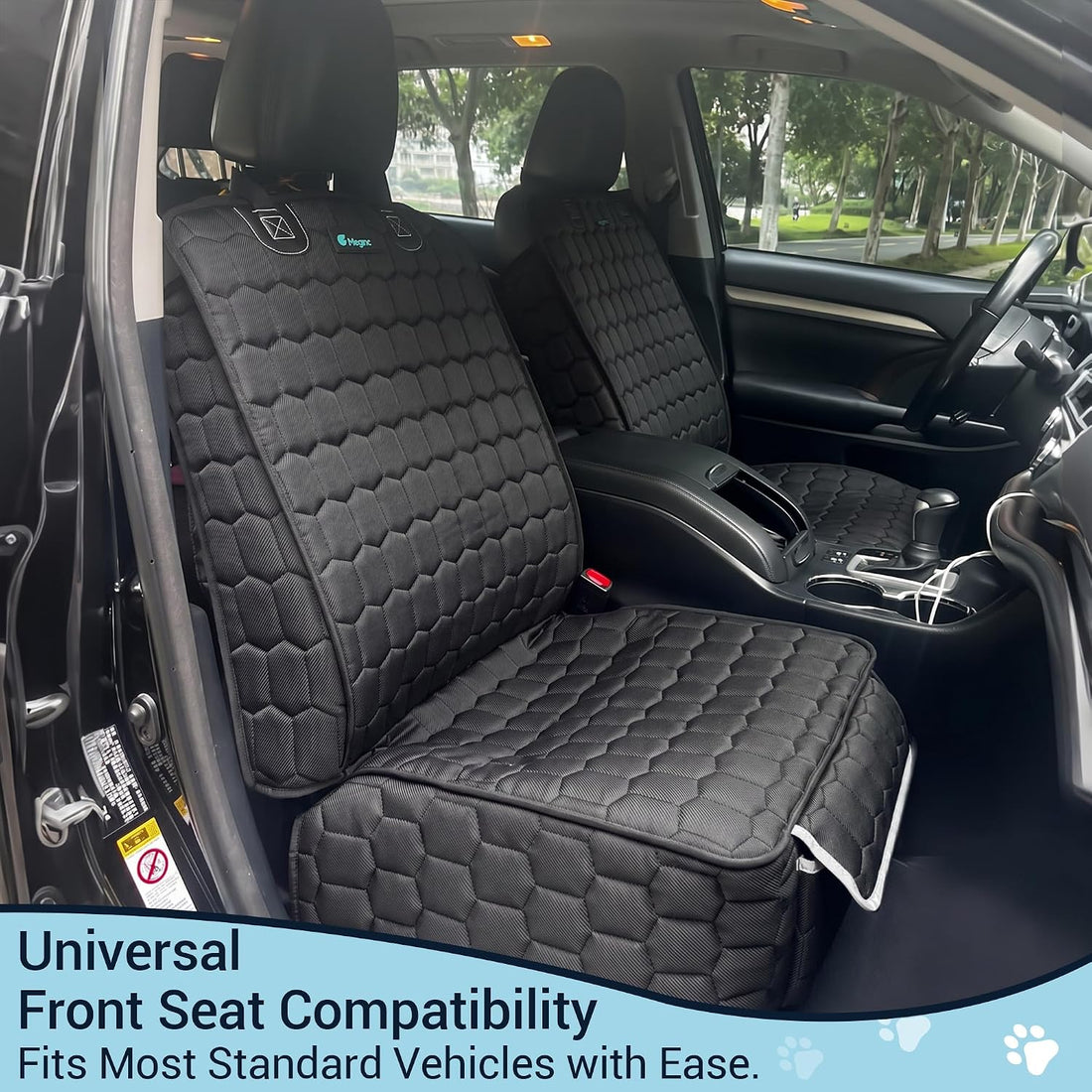Meginc 2-Pack Front Seat Covers for Dogs