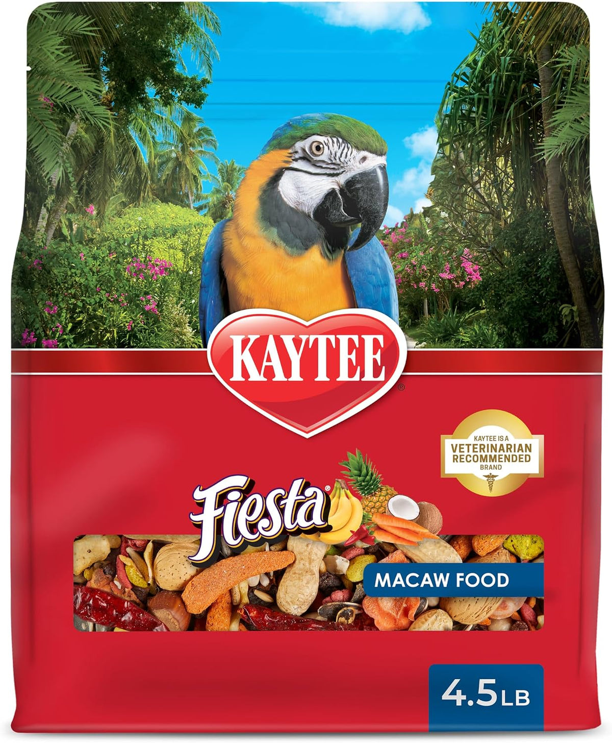 Kaytee Fiesta Macaw Food, Nutritious and Fun Blend, Supports Skin