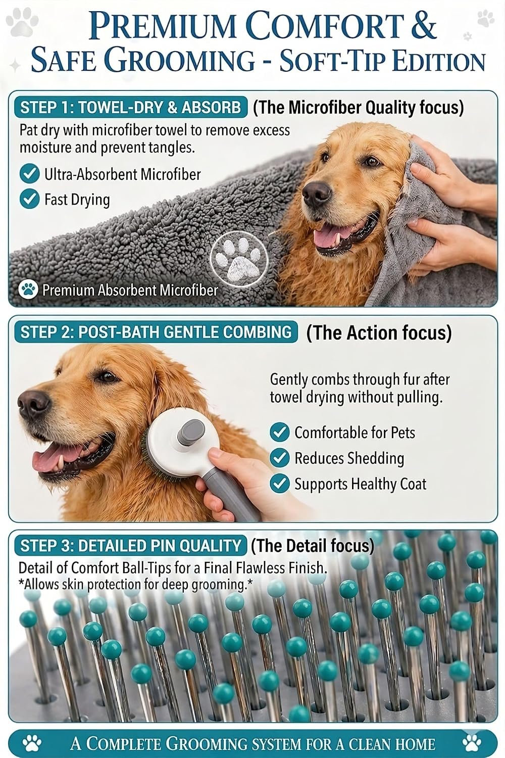Dog Paw Cleaner 3-in-1 Kit