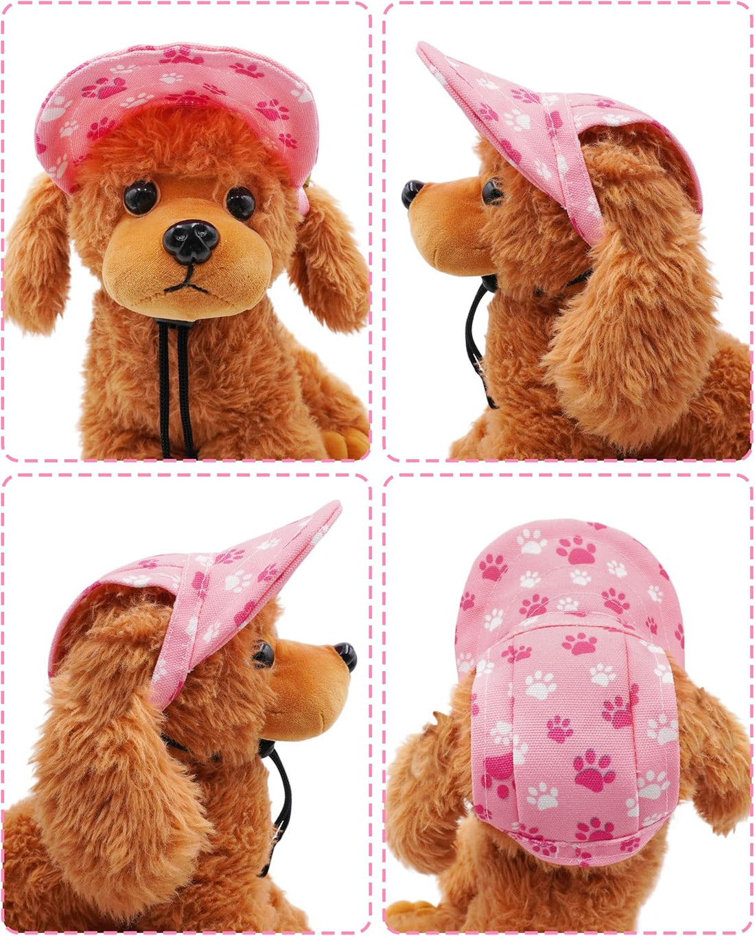 PET SHOW Paw Print Dog Baseball Cap Dog Visors for Small Doggy Cats
