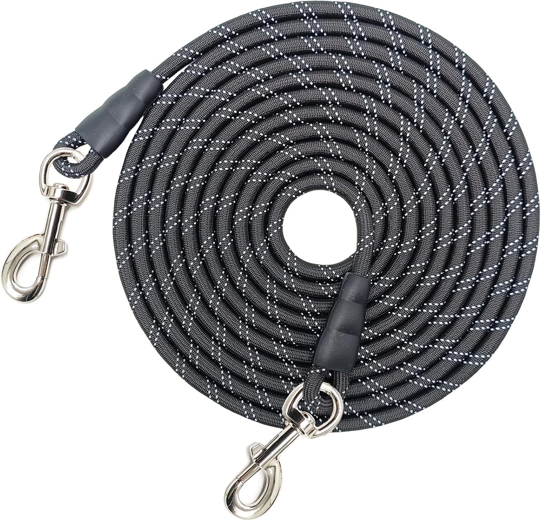15/20/40/60/75FT Long Dog Tether, Tie Out Rope Dog Lead for Yard