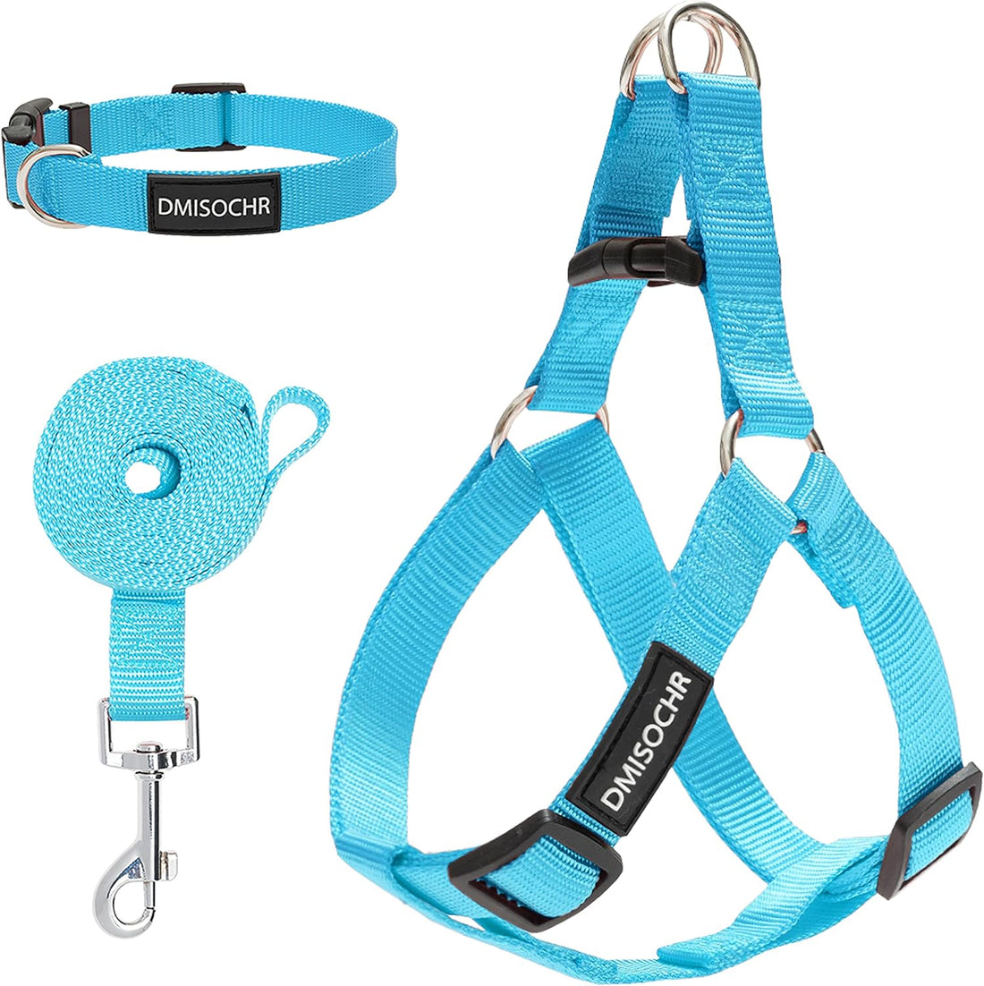 No Pull Dog Harness, Leash & Collar Set, Adjustable Step-in Vest