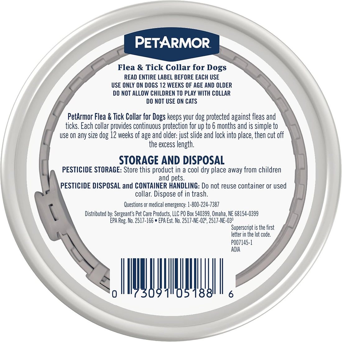 PetArmor Flea & Tick Collar Dogs, 12-Month Protection, 2-Pack