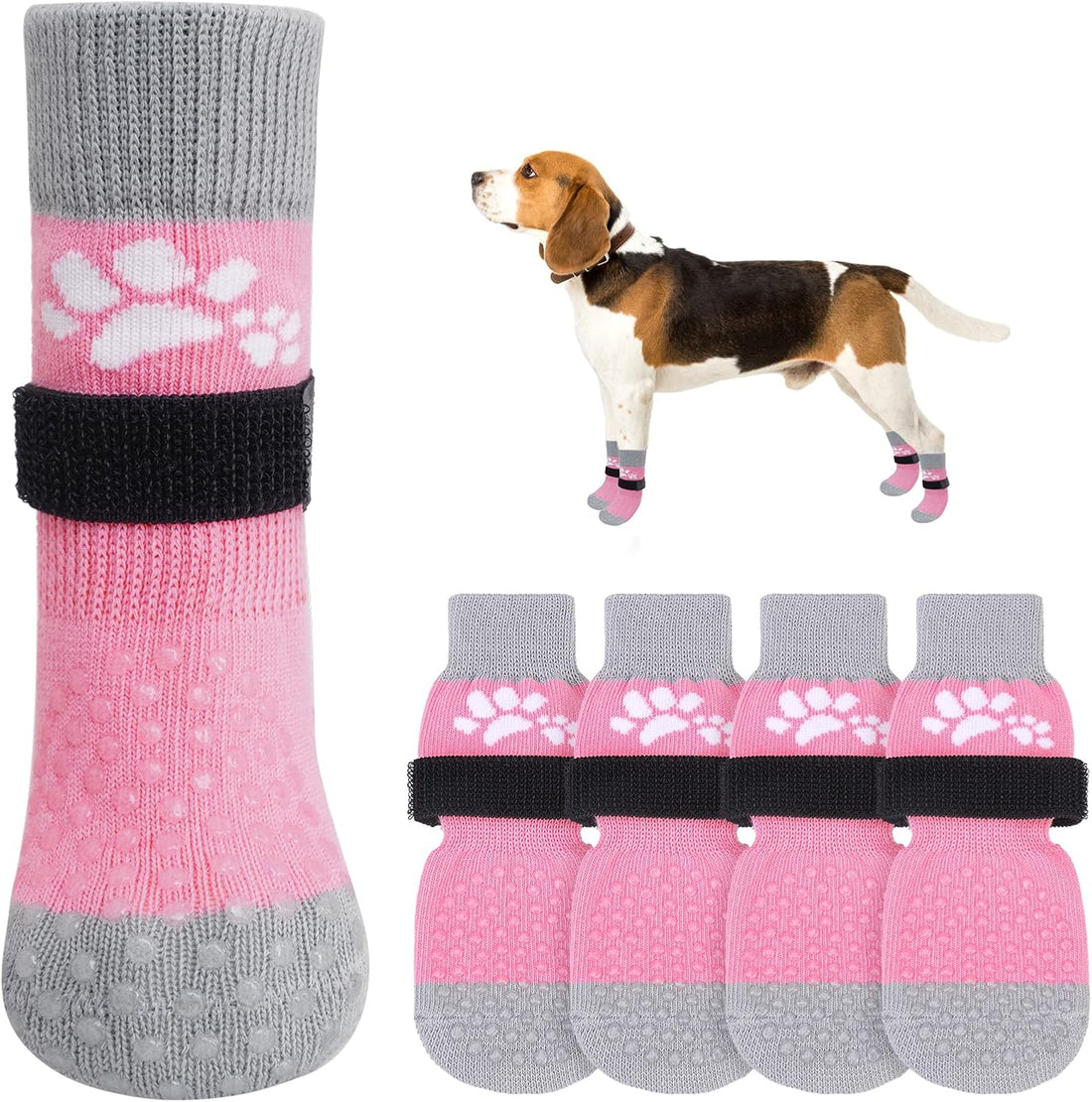 SCENEREAL Anti Slip Dog Sock to Prevent Licking Paws for Hardwood