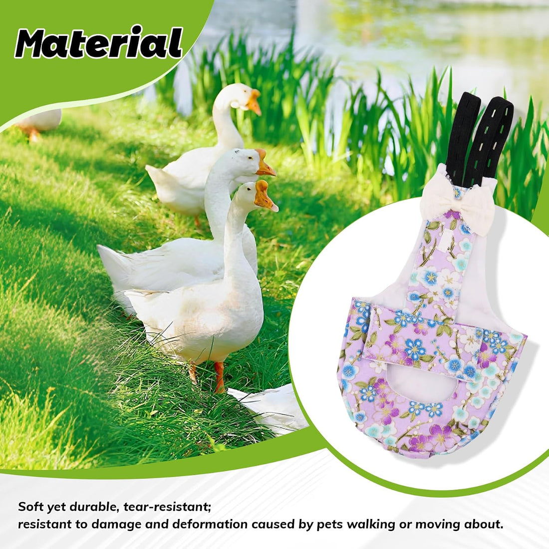 Adjustable Diaper for Pet Geese, Pet Ducks and Pet Chickens