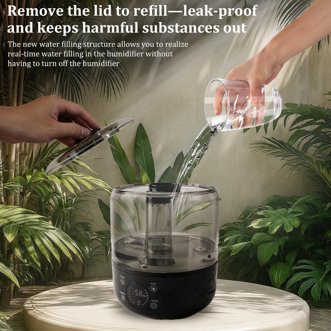 3L Reptile Fogger, Humidity Sensor, Timing System, 3 Mist Levels