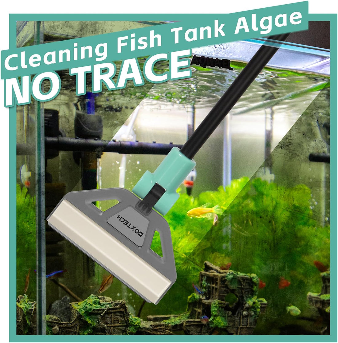 UPETTOOLSAlgae Scraper for Glass Aquariums,2 in 1 Adjustable Algae