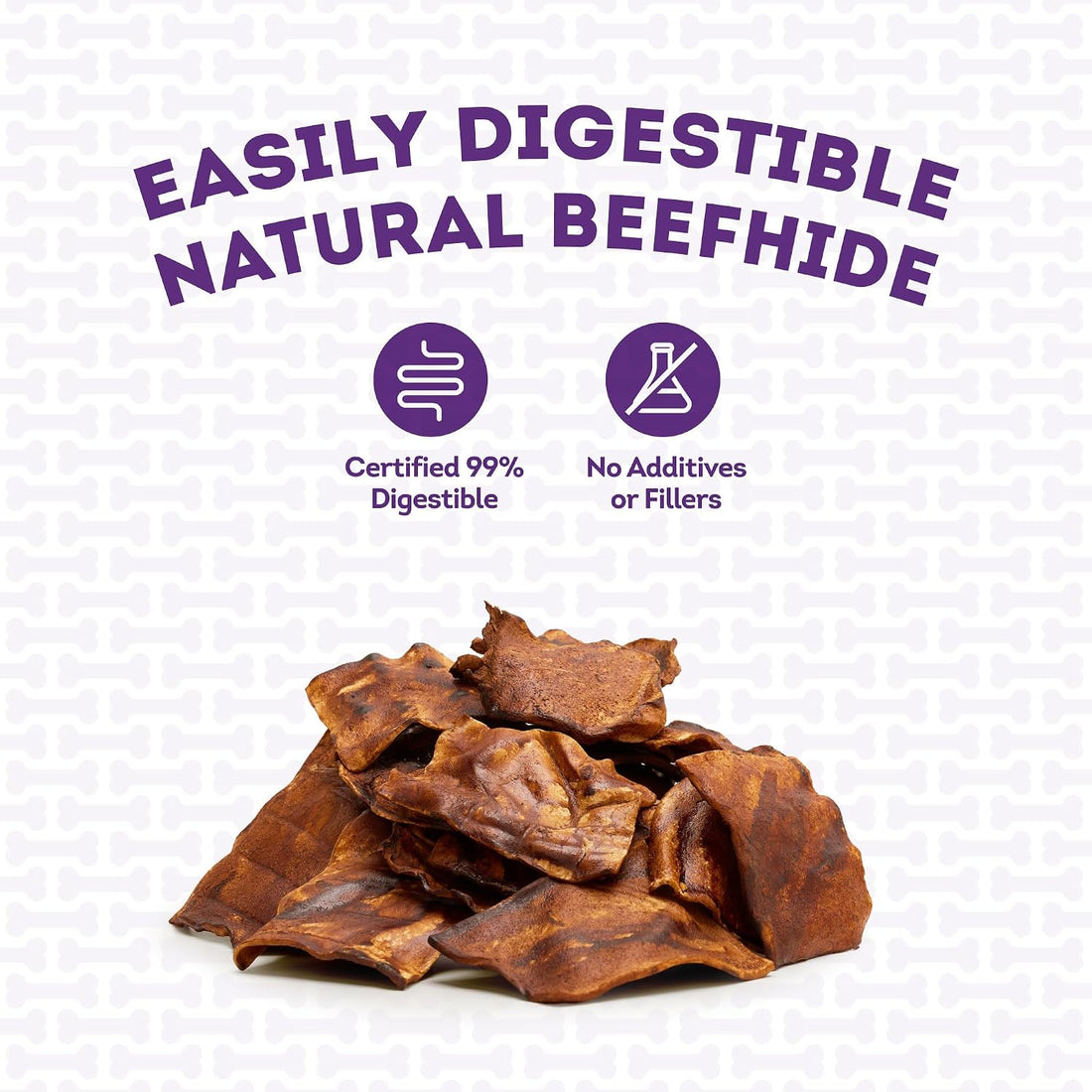 American Sourced Beefhide Chips Dog Chew Treats - Beef Flavor