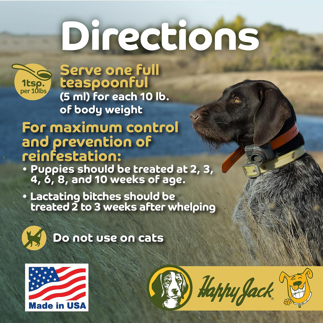Happy Jack Liqui-Vict 2X Liquid Dog Dewormer for Large