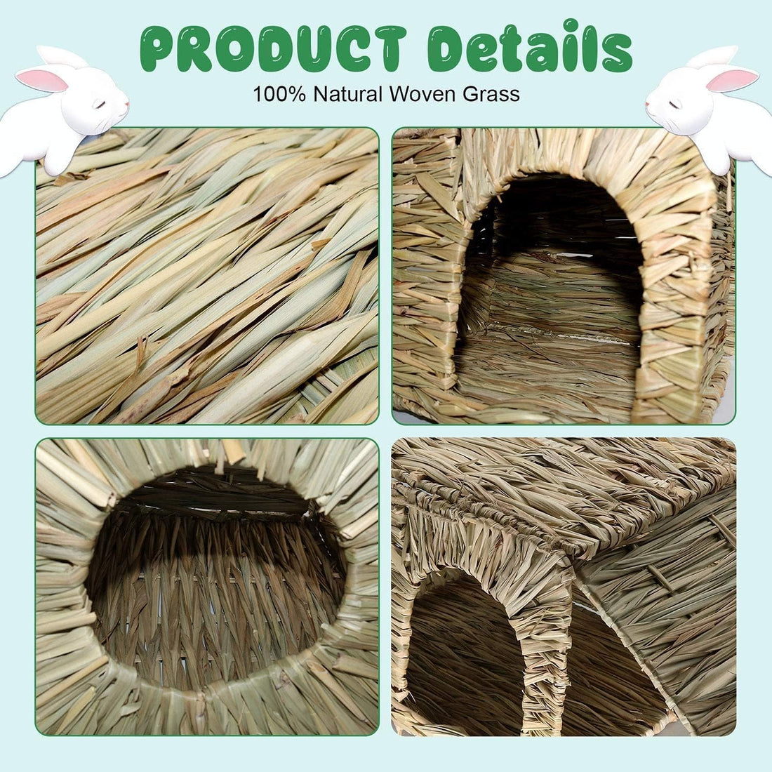 Natural Seagrass Mat Bed Hideaway Toy