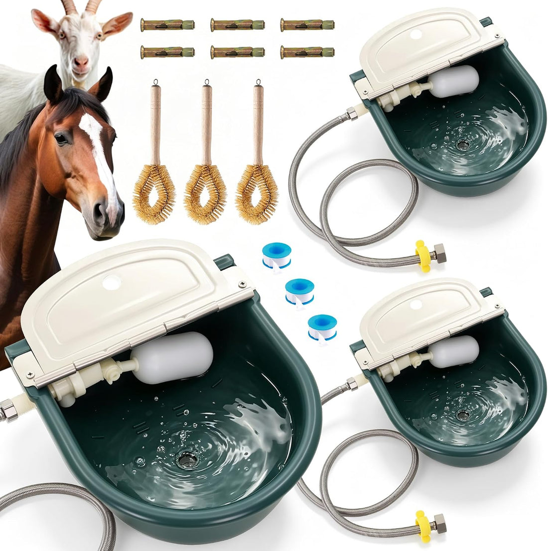 Automatic Water Bowl Livestock Waterer for Horse Cattle Goat Sheep Dog