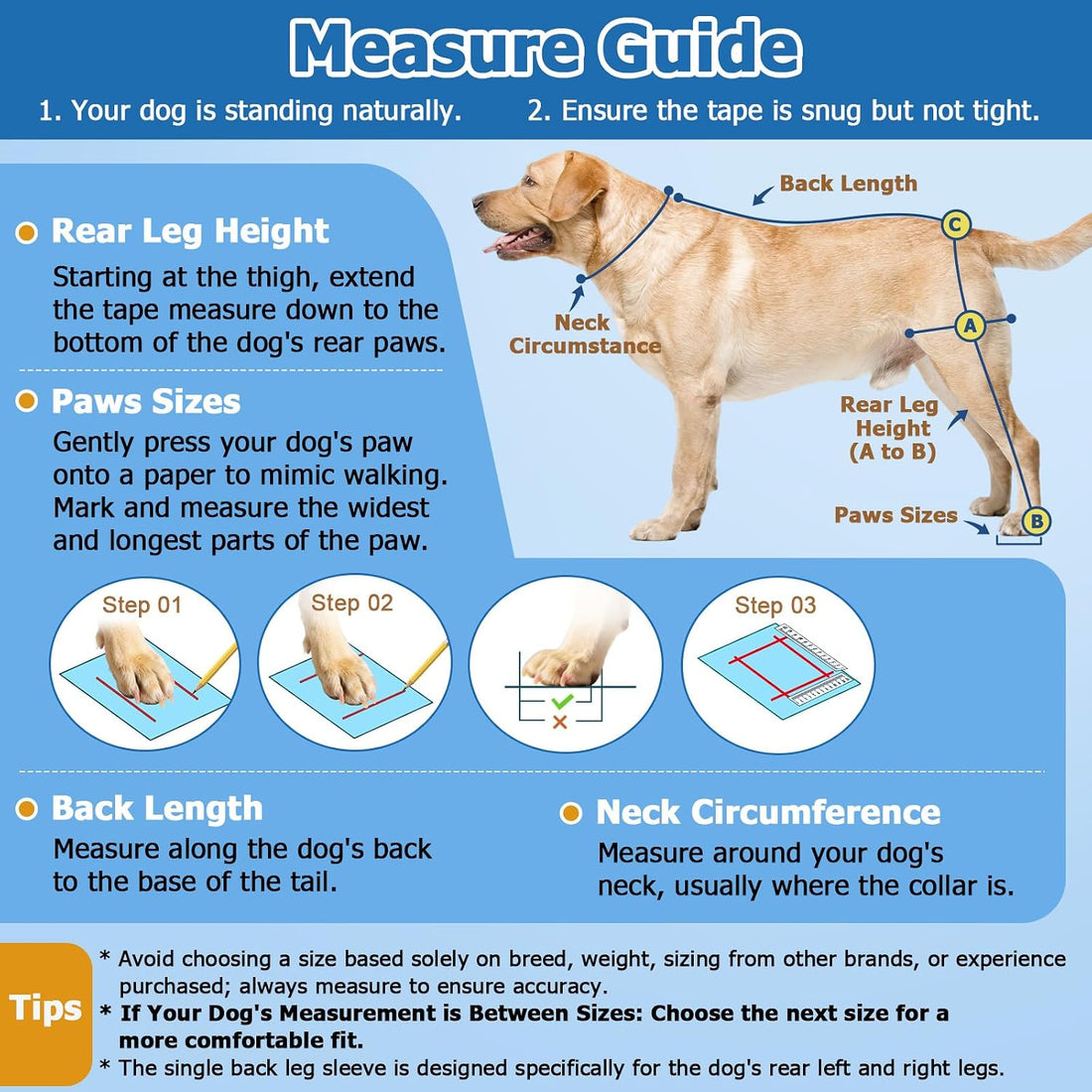 BARKLESS Rear Leg Sleeve with Paw Protector