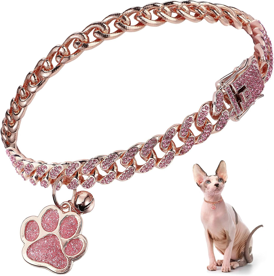 Hillban Cat Collar Chain Diamond Jewelry Gift