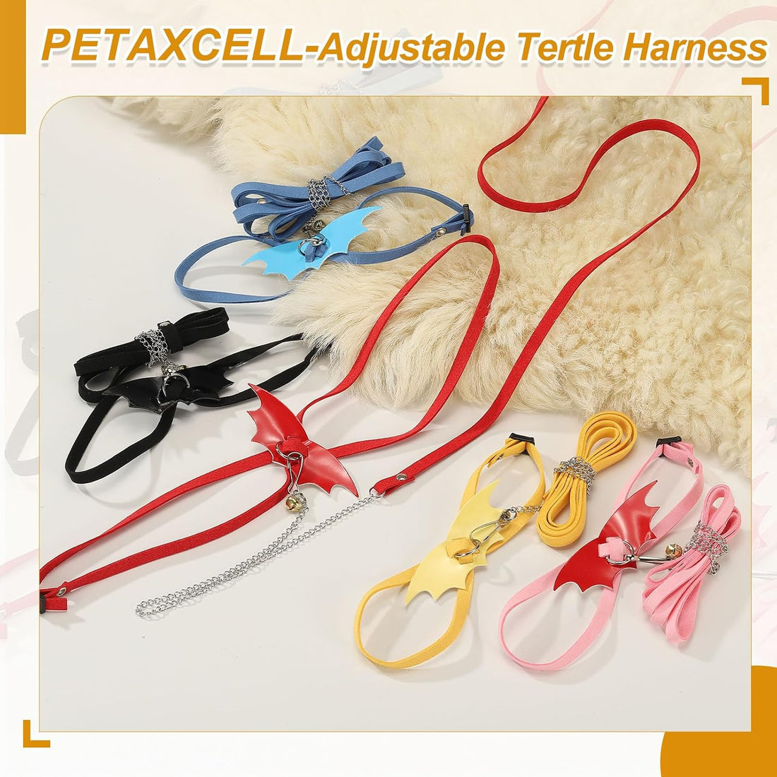 Tortoise Leash Harness, Adjustable Turtle Harness Chest Collar Pet