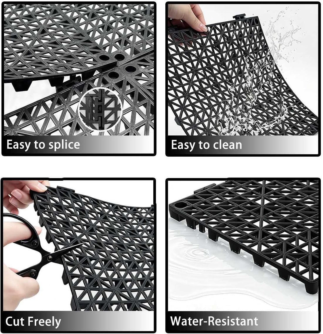 Dog Kennel Pad,Raised Grid Mat for Dog Crate Pan,Cut Freely