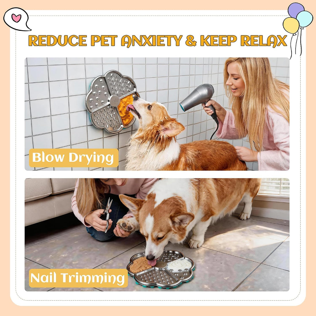 ALL FOR PAWS Stainless Steel Lick Mat for Dogs & Cats