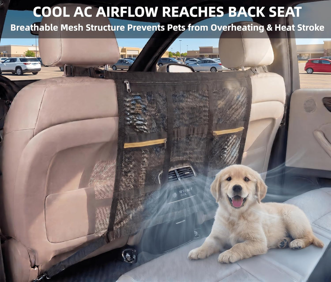 Universal Dog Car Barrier for SUV, Truck & Sedan, Double-Layer Car Net