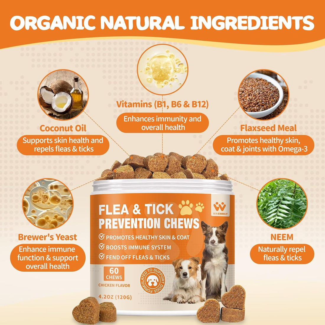 Flea and Tick Prevention for Dogs Chewables