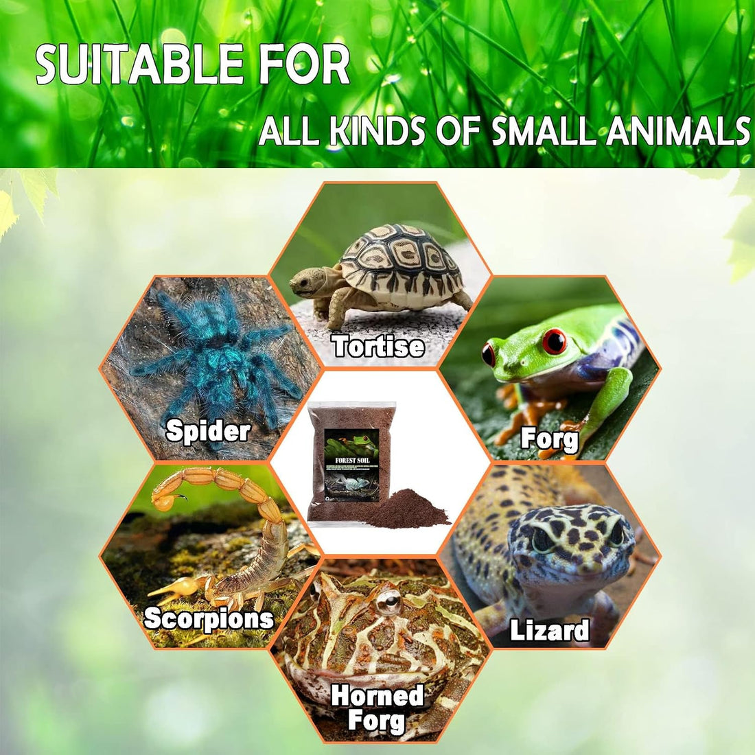 BNOSDM Reptile Soil Substrate Fluffy Small-Strand Reptile Substrate