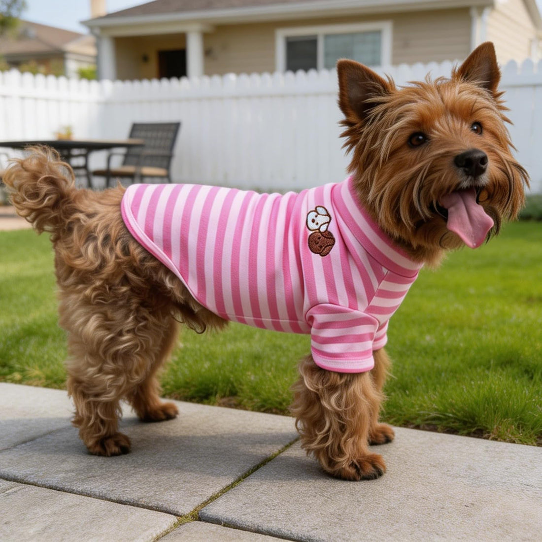 Turtleneck Dog Shirt Embroidery Doggie Soft Puppy Pullover Stretchy