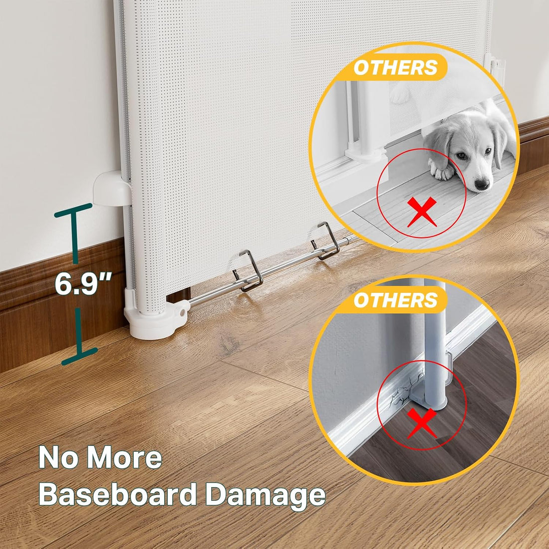 Cumbor 37-55" Retractable Baby Gates for Stairs & Doorways