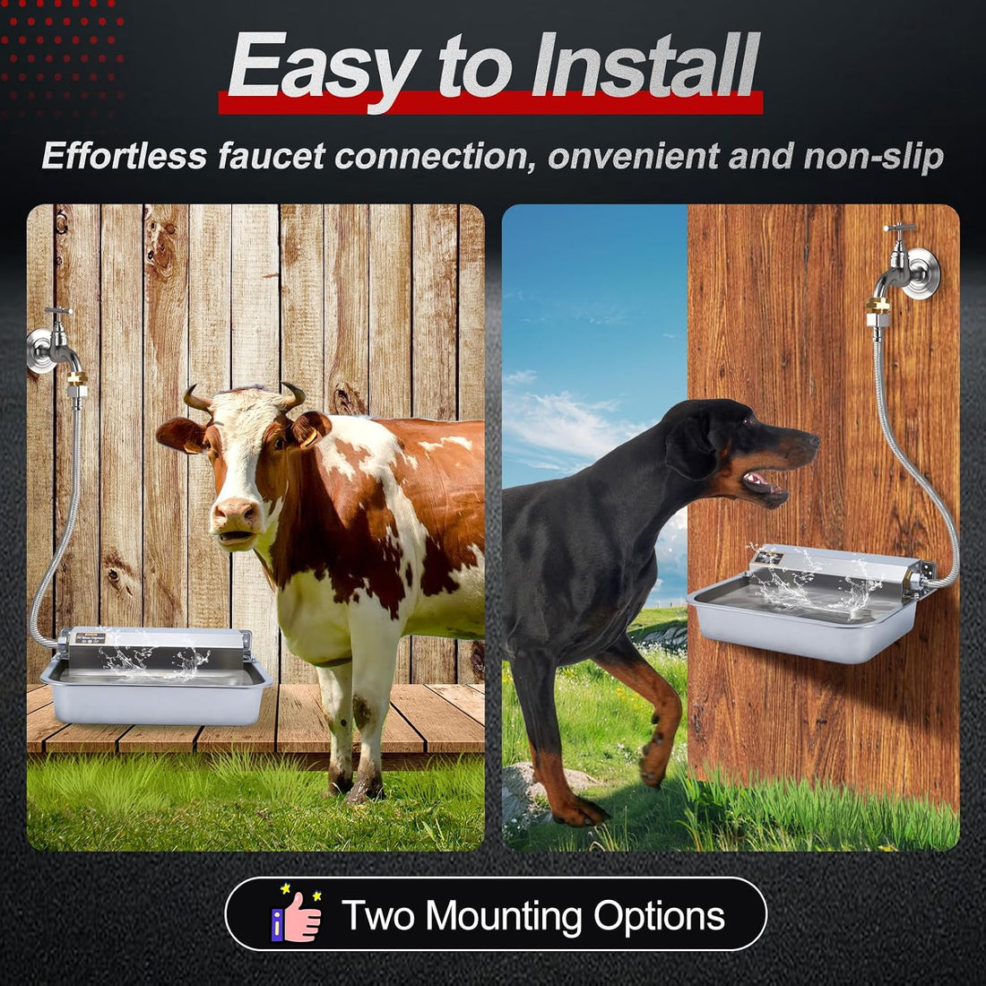PETHIND 1Gal/3.8L Automatic Water Dispenser for Dogs