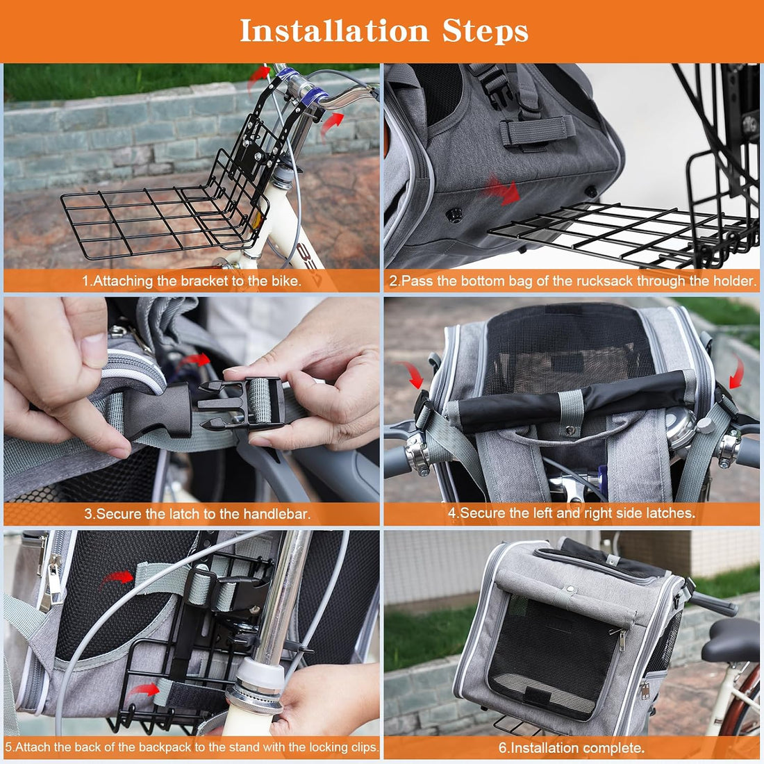 Xixter Dog Basket for Bike, Suitable for Small & Medium Pet Up to 10