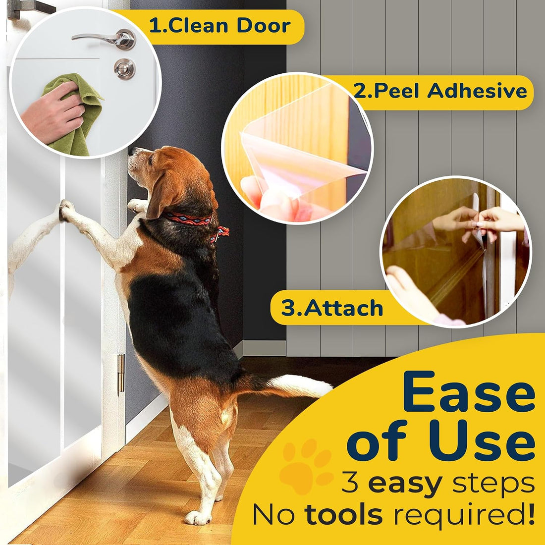 PROTECTO Door Protector from Dog Scratching w/Utility Knife