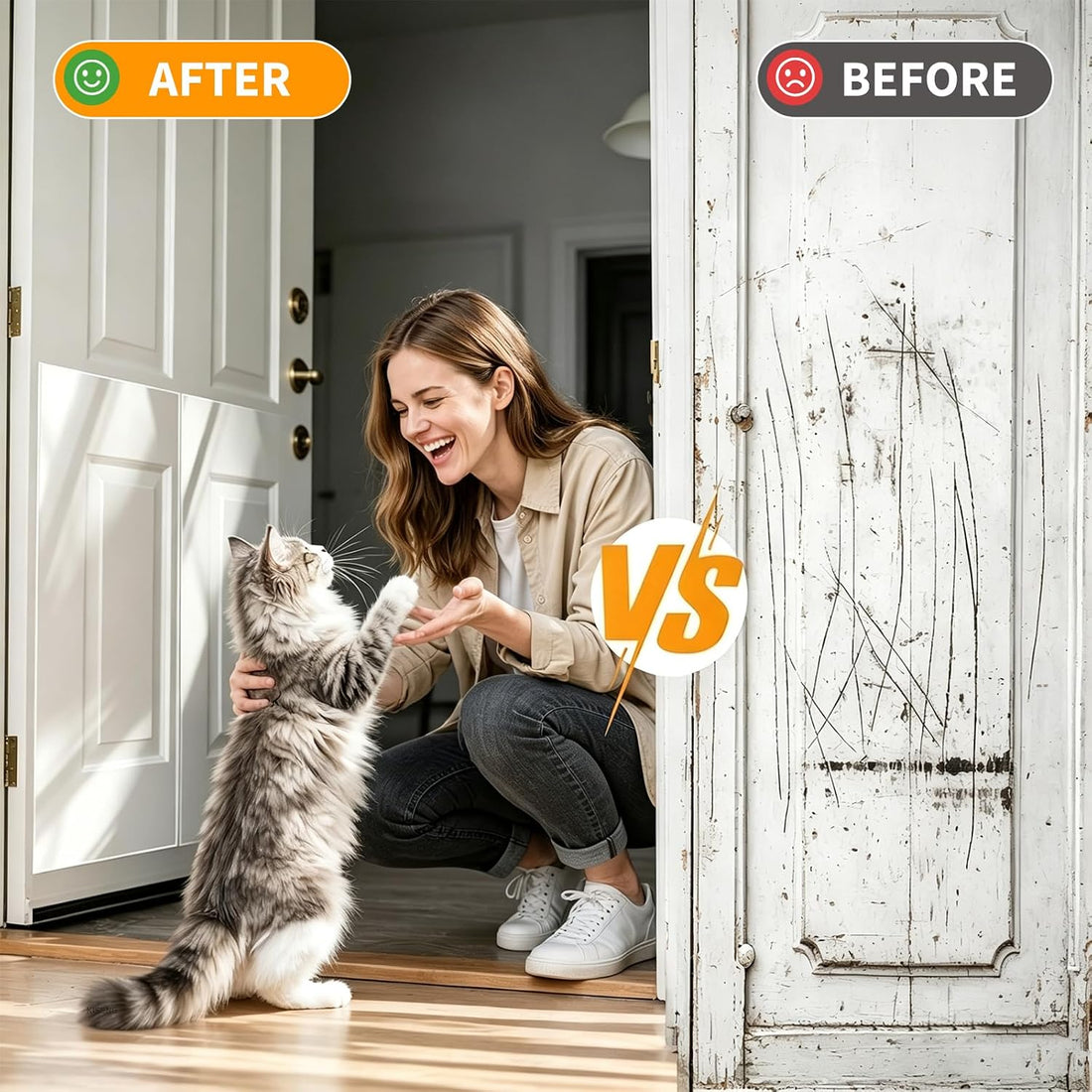 Anti Cat Scratch Furniture Protector,Clear Thicken Vinyl