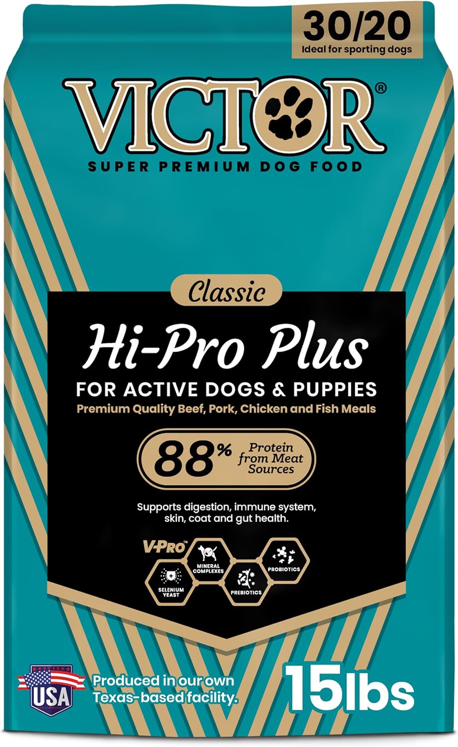 VICTOR Hi-Pro Plus Dry Dog Food - High Protein Gluten Free Dry Kibble
