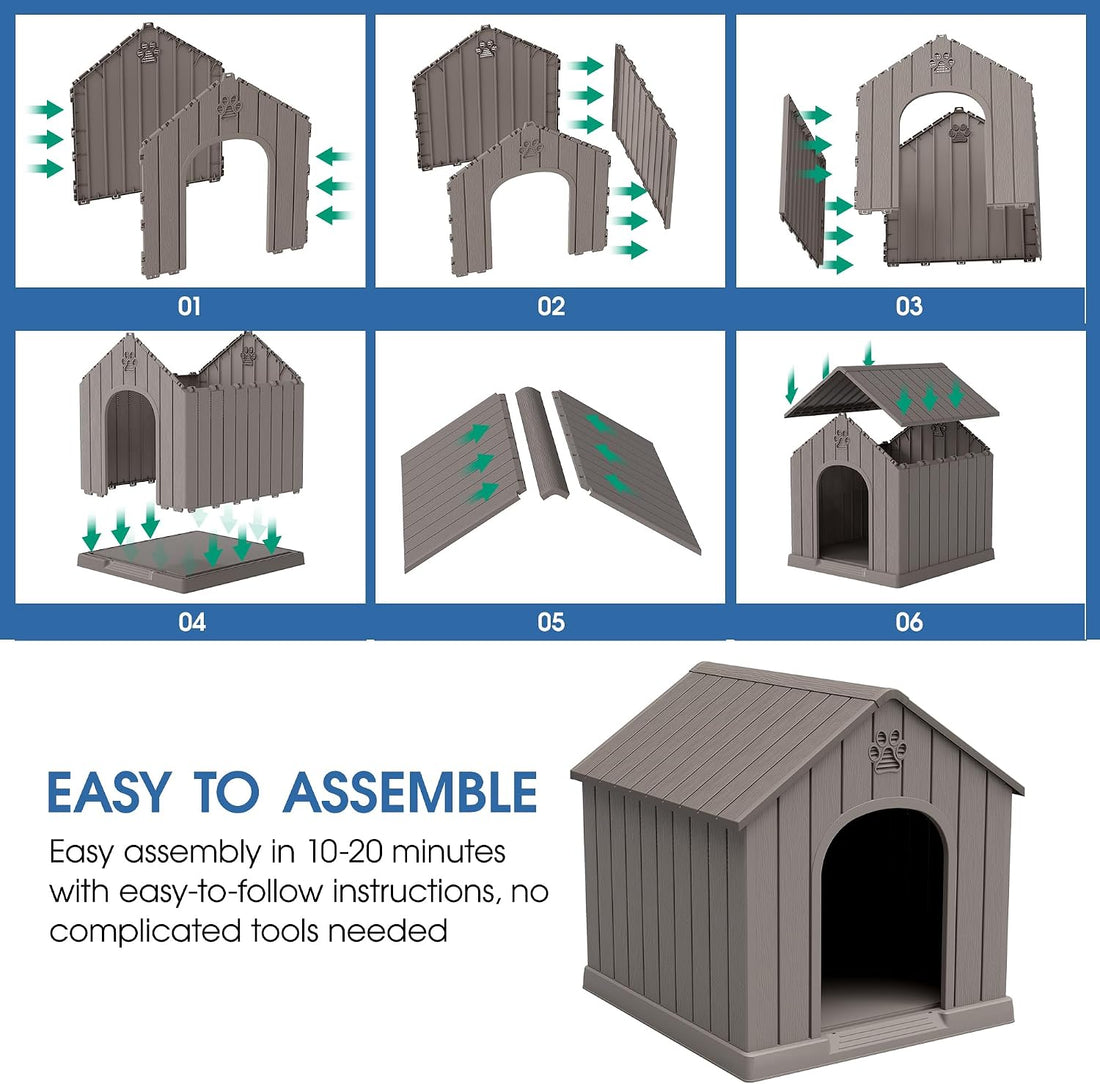 Fancyango Medium Large Dog House Outdoor Indoor
